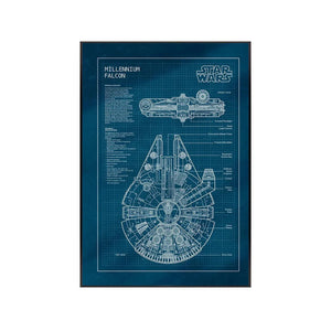 LEGO® Star Wars™ Millennium Falcon™ Wall Display Frame 75257 Style B - brkox