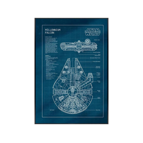LEGO® Star Wars™ Millennium Falcon™ Wall Display Frame 75257 Style B - brkox
