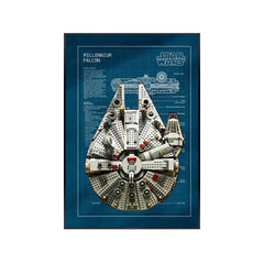 LEGO® Star Wars™ Millennium Falcon™ Wall Display Frame 75257 Style B - brkox