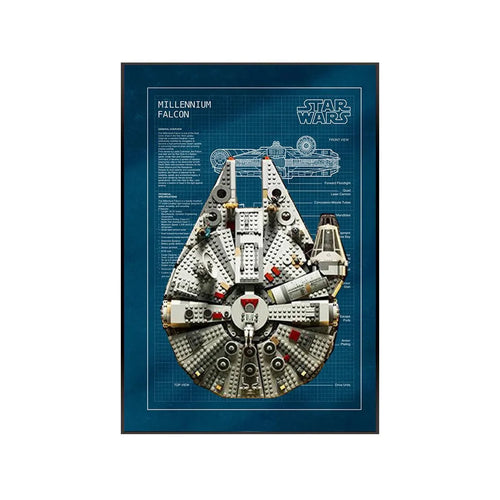 LEGO® Star Wars™ Millennium Falcon™ Wall Display Frame 75257 Style B - brkox