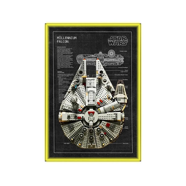 LEGO® Star Wars™ Millennium Falcon™ Wall Display Frame 75257 Style C - brkox