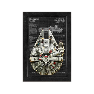 LEGO® Star Wars™ Millennium Falcon™ Wall Display Frame 75257 Style C - brkox