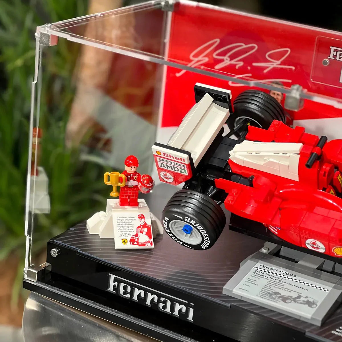 Premium Display Case Compatible with LEGO® Ferrari F2004 & Michael Schumacher 11375