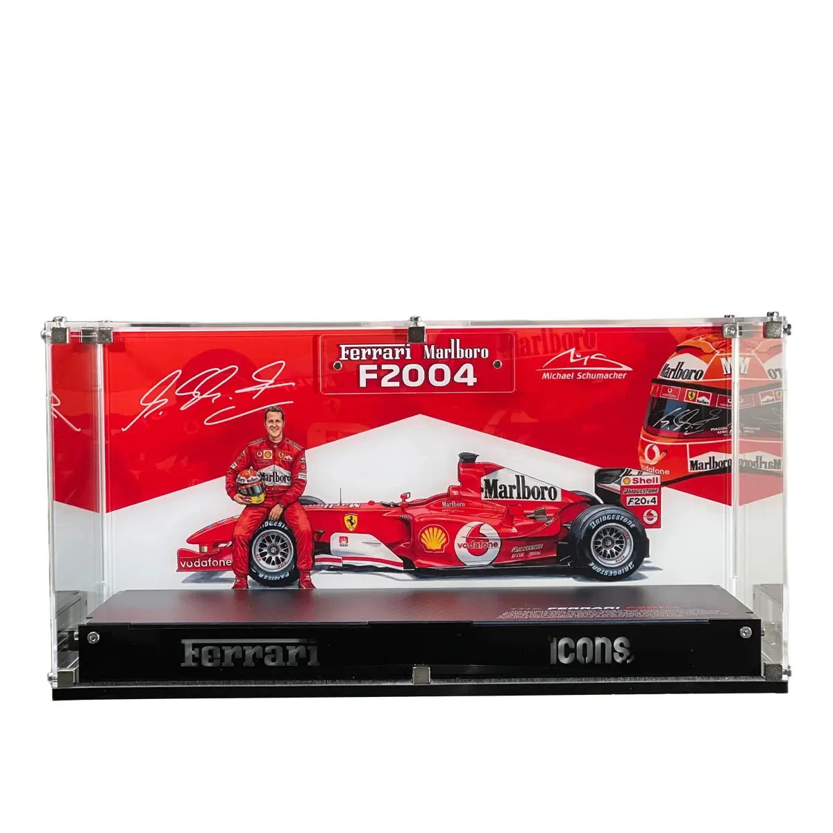 Premium Display Case Compatible with LEGO® Ferrari F2004 & Michael Schumacher 11375