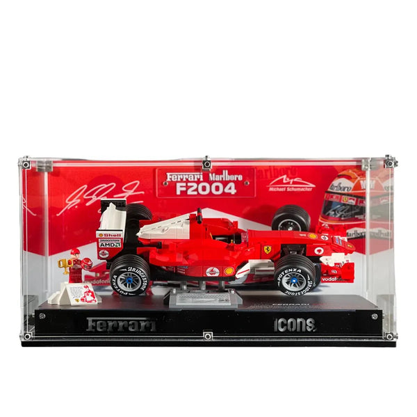 Premium Display Case Compatible with LEGO® Ferrari F2004 & Michael Schumacher 11375 - brickzonehub