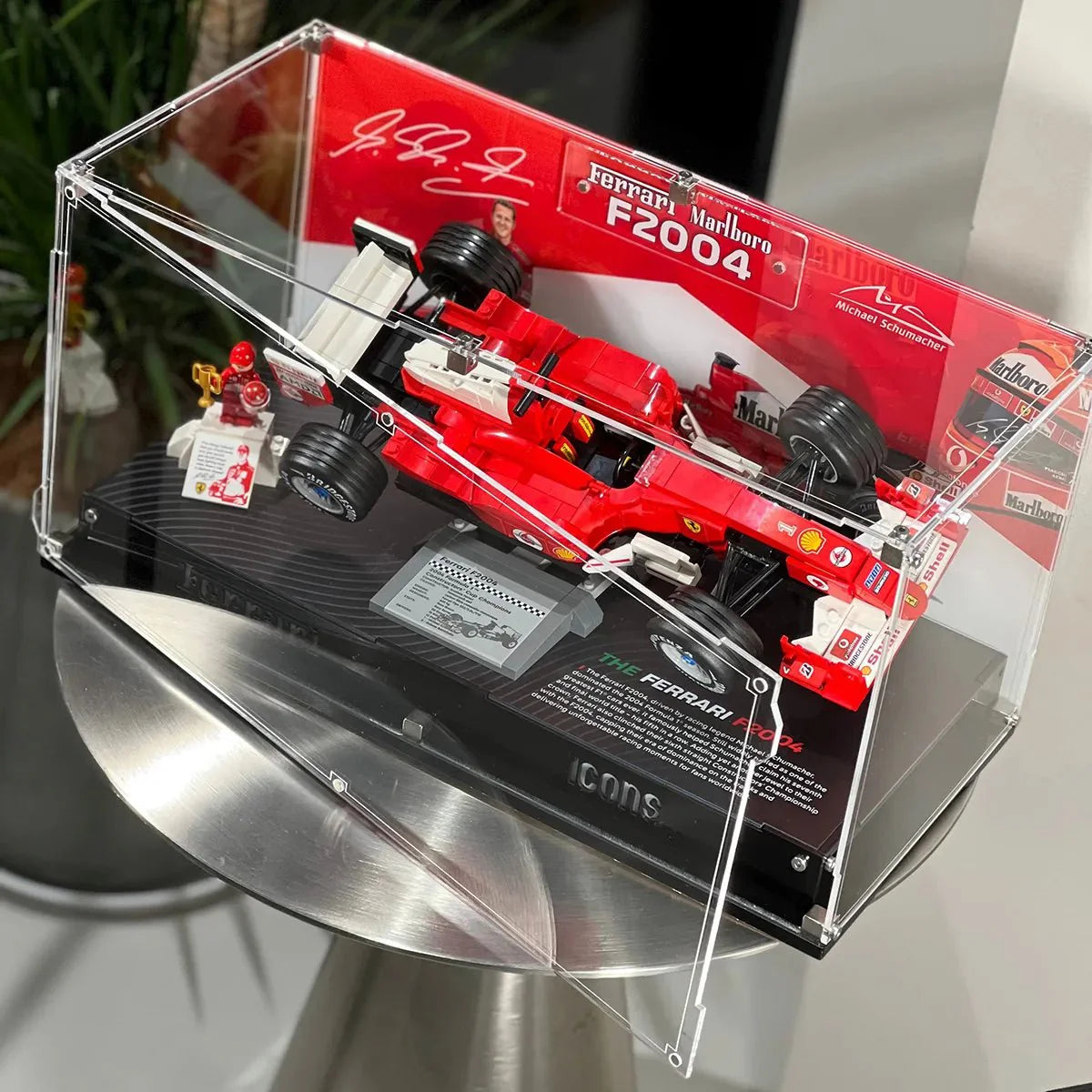 Premium Display Case Compatible with LEGO® Ferrari F2004 & Michael Schumacher 11375