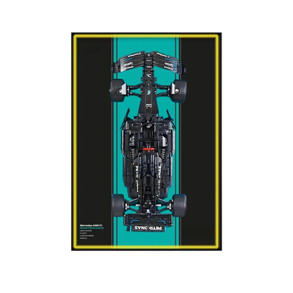 Premium Wall Display for LEGO® Mercedes-AMG F1 42171 Style C