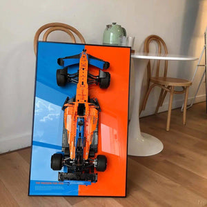 Premium Wall Display Compatible with LEGO® Technic™ McLaren F1 42141 Style D - brickzonehub