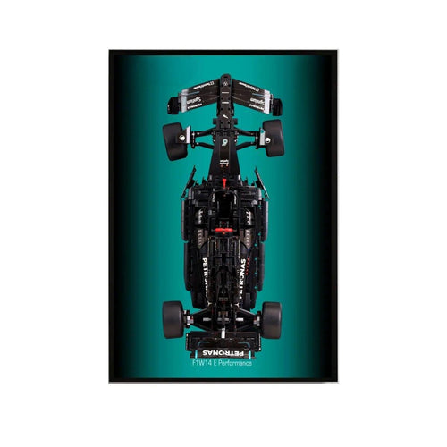 Premium Wall Display for LEGO® Mercedes - AMG F1 42171 Style C - brickzonehub