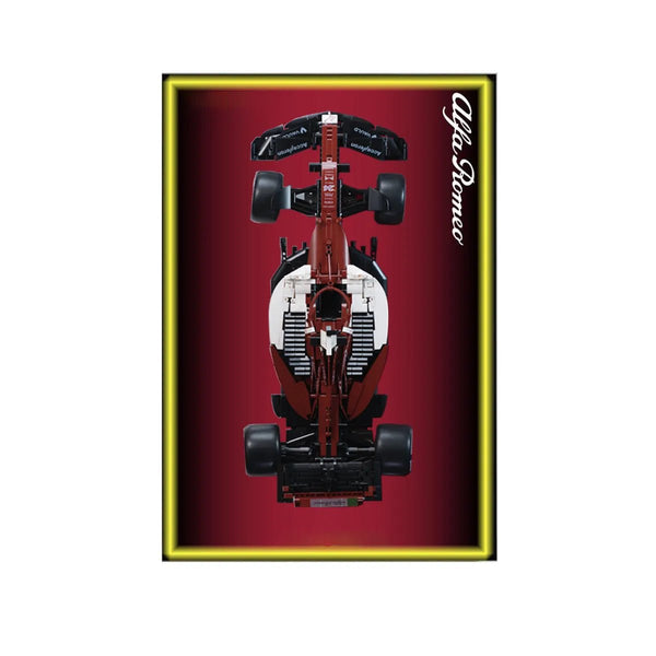 Premium Wall Display Frame Compatible with Alfa Romeo F1 Car - brickzonehub