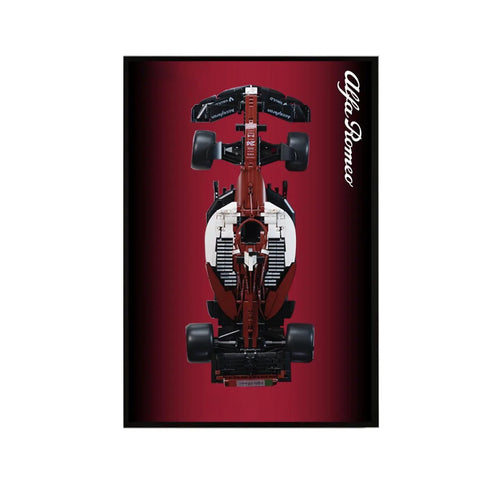 Premium Wall Display Frame Compatible with Alfa Romeo F1 Car - brickzonehub