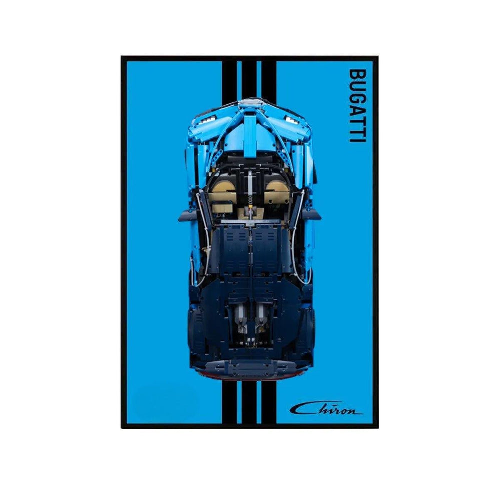 Premium Wall Display Frame Compatible with LEGO® Bugatti Chiron 42083 Style A