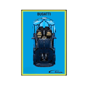 Premium Wall Display Frame Compatible with LEGO® Bugatti Chiron 42083 Style C - brickzonehub