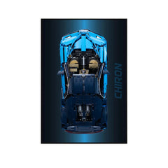 Premium Wall Display Frame Compatible with LEGO® Bugatti Chiron 42083 Style D - brickzonehub