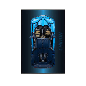 Premium Wall Display Frame Compatible with LEGO® Bugatti Chiron 42083 Style D - brickzonehub