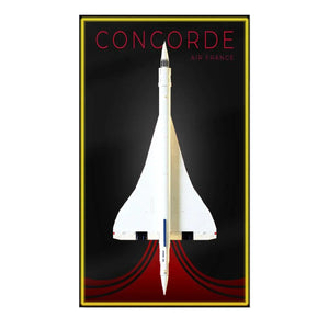 Premium Wall Mount Display Frame Compatible with LEGO® Icons Concorde 10318 Style A - brickzonehub