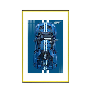 Premium Wall Mount Display Frame for LEGO® Technic™ Ford GT 42154 - brickzonehub