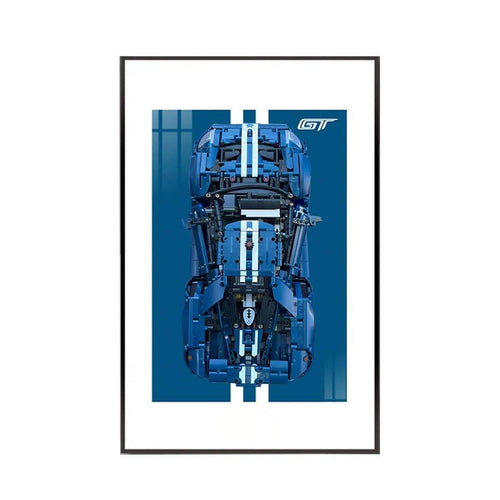 Premium Wall Mount Display Frame for LEGO® Technic™ Ford GT 42154 - brickzonehub