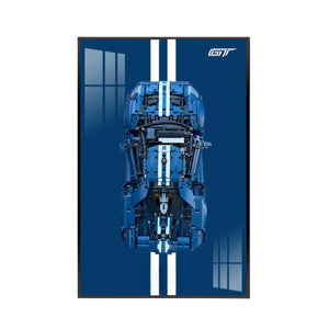Premium Wall Mount Display Frame for LEGO® Technic™ Ford GT 42154 - brickzonehub