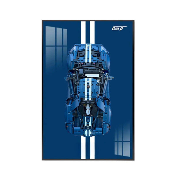 Premium Wall Mount Display Frame for LEGO® Technic™ Ford GT 42154 - brickzonehub