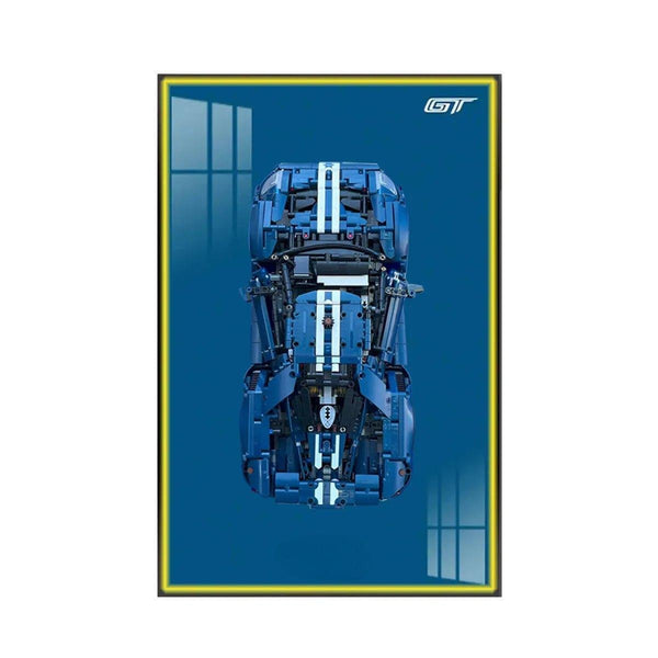 Premium Wall Mount Display Frame for LEGO® Technic™ Ford GT 42154 - brickzonehub