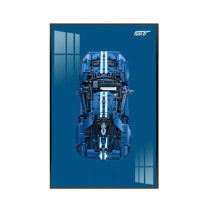 Premium Wall Mount Display Frame for LEGO® Technic™ Ford GT 42154 - brickzonehub