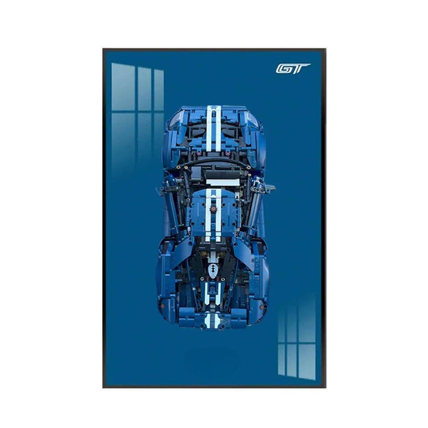 Premium Wall Mount Display Frame for LEGO® Technic™ Ford GT 42154 - brickzonehub
