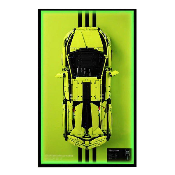 Premium Wall Mount Display Frame for LEGO® Technic™ Lamborghini Sian 42115 - brickzonehub