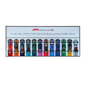 Wall Display Frame for LEGO® Speed Champions F1 | 12-Car | Grand Prix | White