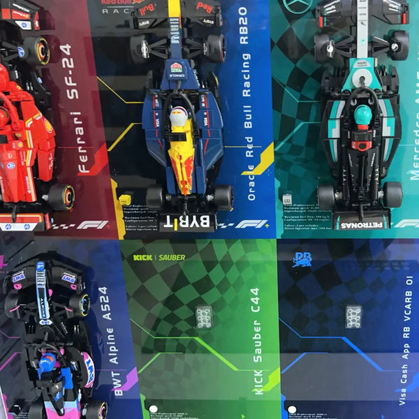 Acrylic Display Case for LEGO® Speed Champions F1 Cars (2x5 Grid)