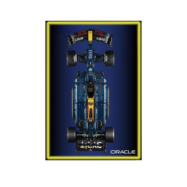 Wall Display Frame Compatible with LEGO® 42206 Red Bull RB20 Style A - brickzonehub