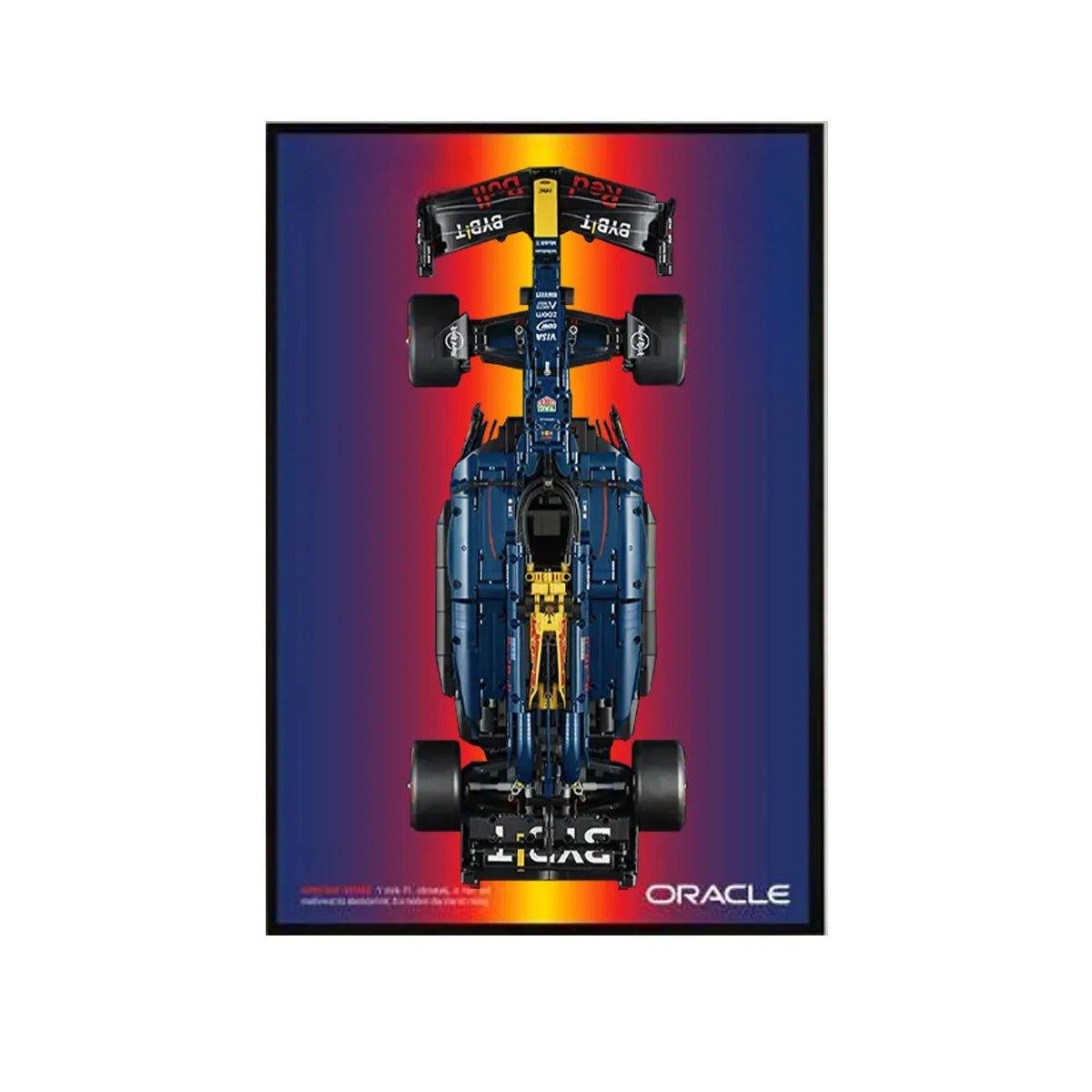 Wall Display Frame Compatible with LEGO® 42206 Red Bull RB20 Style C