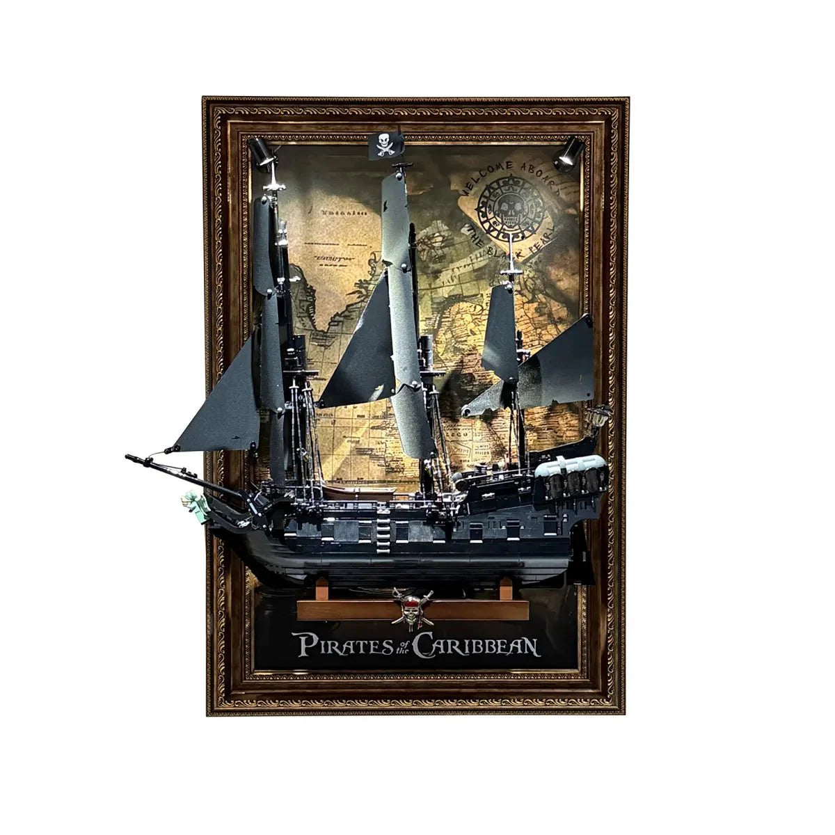 Wall Display Frame Compatible with LEGO® Captain Jack Sparrow's Pirate Ship 10365 - brkox