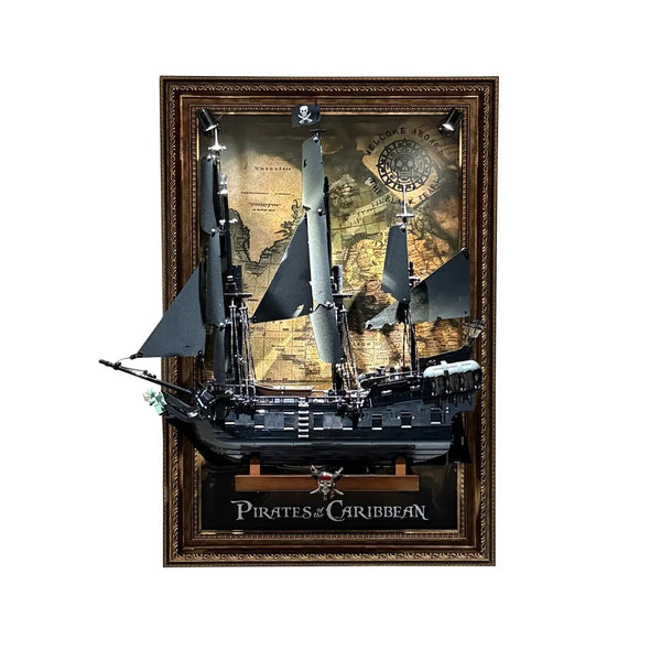 Wall Display Frame Compatible with LEGO® Captain Jack Sparrow's Pirate Ship 10365 - brkox