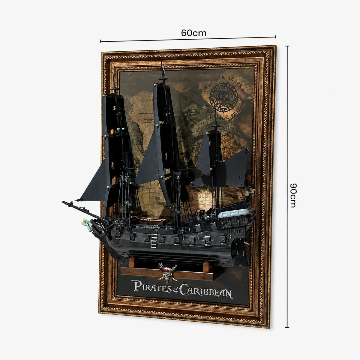 Wall Display Frame for LEGO® Icons Captain Jack Sparrow’s Pirate Ship 10365 - View 6 - brkox