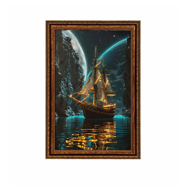 Wall Display Frame Compatible with LEGO® Icons Captain Jack Sparrow's Pirate Ship 10365