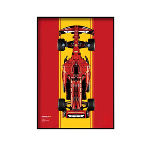 Wall Display Frame Compatible with LEGO® Ferrari F1 SF - 24 42207 Style G - brickzonehub