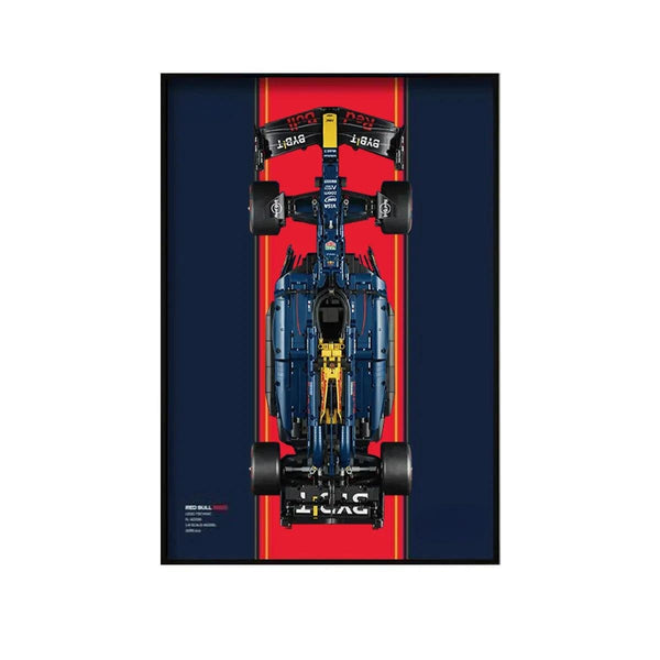 Wall Display Frame for LEGO® Technic™ Oracle Red Bull Racing RB20 F1 Car 42206 | Style C