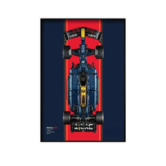 Wall Display Frame Compatible with LEGO® Red Bull RB20 42206 Style J - brickzonehub