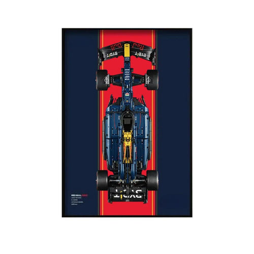 Wall Display Frame Compatible with LEGO® Red Bull RB20 42206 Style J - brickzonehub