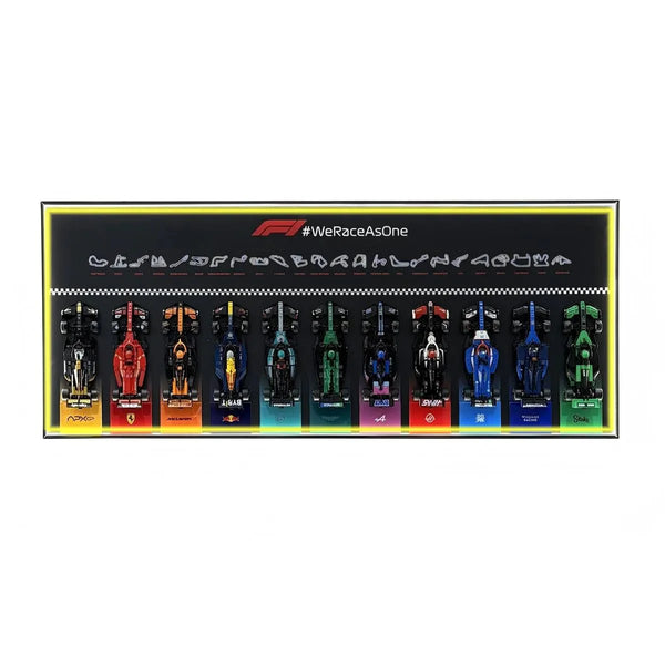 Wall Display Frame Compatible with LEGO® Speed Champions F1 Collection – 11 Cars Edition