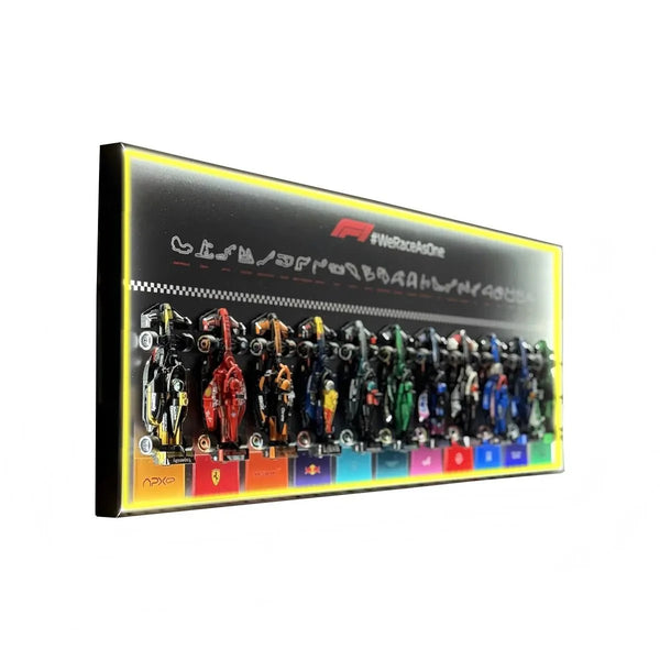 Wall Display Frame Compatible with LEGO® Speed Champions F1 Collection – 11 Cars Edition