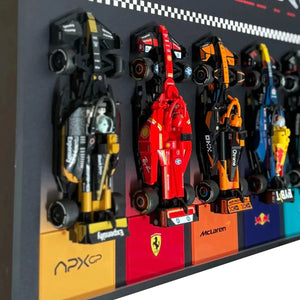 Wall Display Frame Compatible with LEGO® Speed Champions F1 Collection – 11 Cars Edition