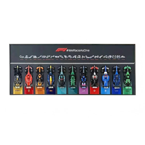 Wall Display Frame Compatible with LEGO® Speed Champions F1 Collection – 11 Cars Edition