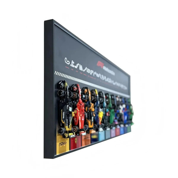 Wall Display Frame Compatible with LEGO® Speed Champions F1 Collection – 11 Cars Edition