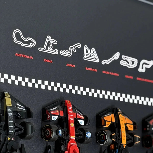 Wall Display Frame Compatible with LEGO® Speed Champions F1 Collection – 11 Cars Edition