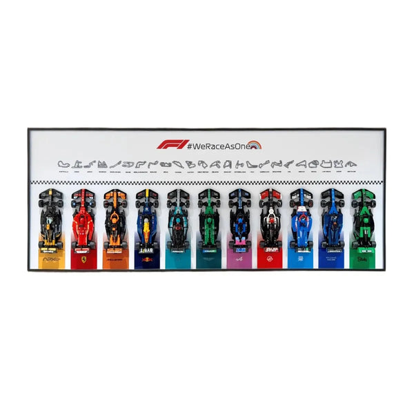 Wall Display Frame Compatible with LEGO® Speed Champions F1 Collection – 11 Cars Edition Style A