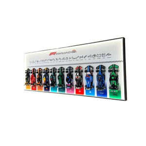 Wall Display Frame Compatible with LEGO® Speed Champions F1 Collection – 11 Cars Edition Style A