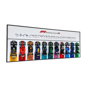 Wall Display Frame Compatible with LEGO® Speed Champions F1 Collection – 11 Cars Edition Style A