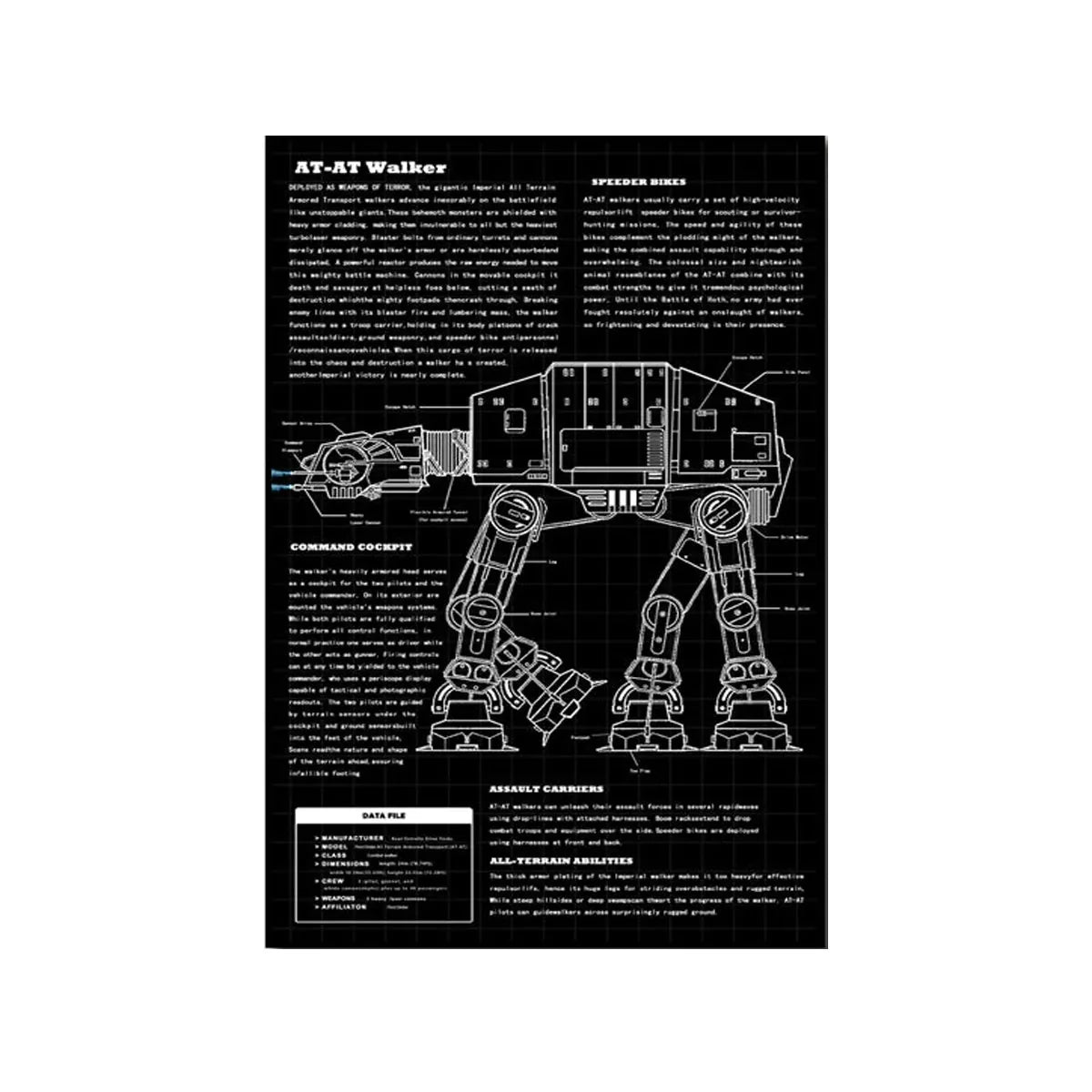 Wall Display Frame Compatible with LEGO® Star Wars™ AT - AT Walker 75288 - brkox